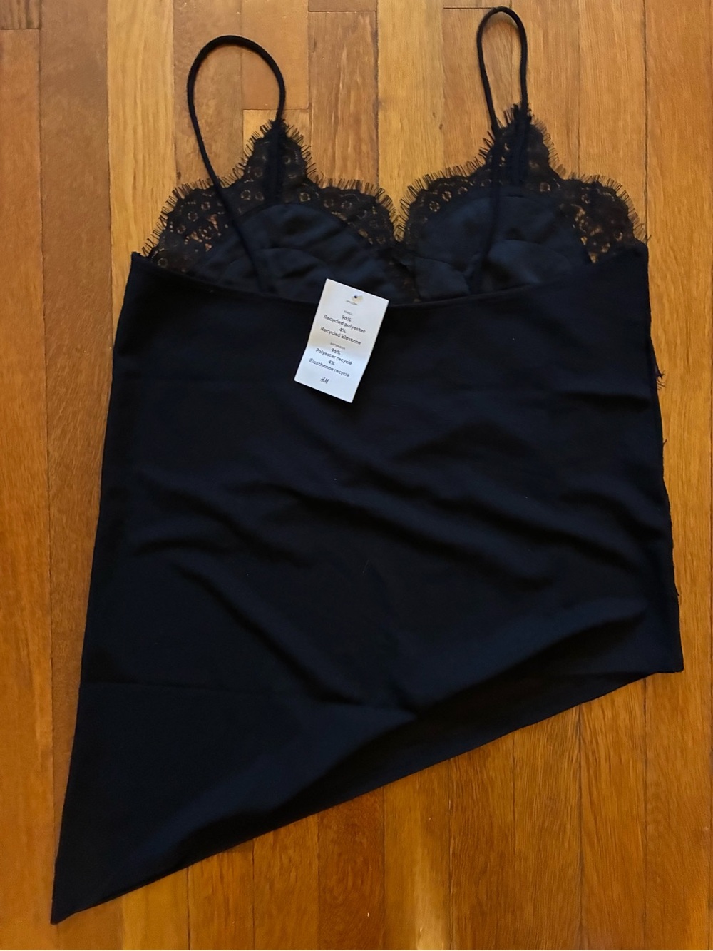 H&M asymmetric lace trim camisole size Medium-NWT - Picture 3 of 8